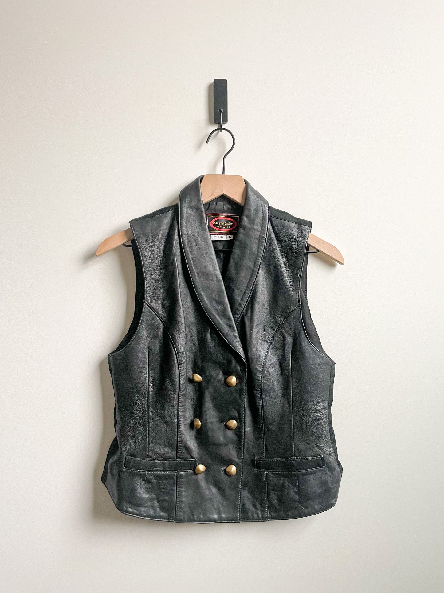 Leather Black Vest